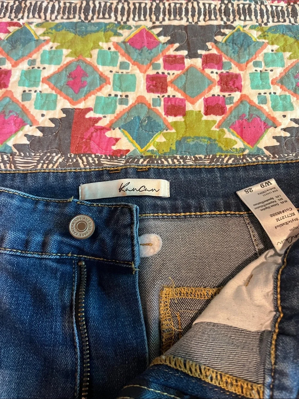 KanCan Wide Leg Jeans - Dark Blue Wide leg high rise 28/9 women’s - Picture 2 of 8